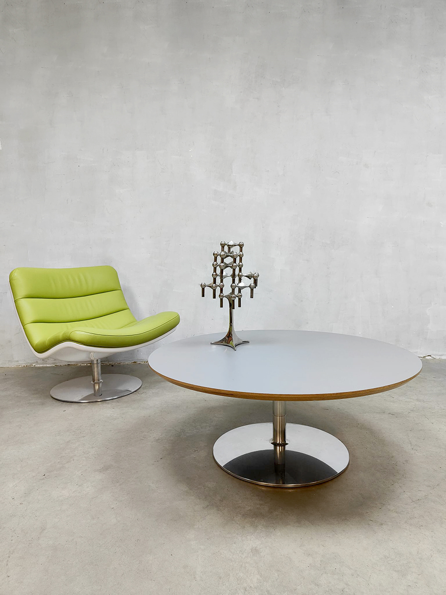 Vintage Dutch design tulip round coffee table salontafel Paulin Artifort | Bestwelhip