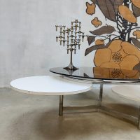 Vintage design coffee table chrome salontafel 'Space Age'