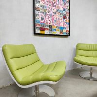 Modern design swivel chair draai fauteuil Geoffrey Harcourt Artifort F978