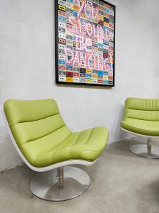 Modern design swivel chair draai fauteuil Geoffrey Harcourt Artifort F978