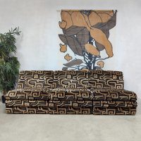 Vintage luxury seventies velvet sofa elementen bank print