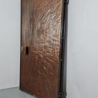 Midcentury rare bronze covered brutalist door