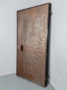 Rare vintage bronze covered brutalist door