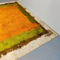 Vintage 60s carpet tapestry rug tapijt 'Groovy’