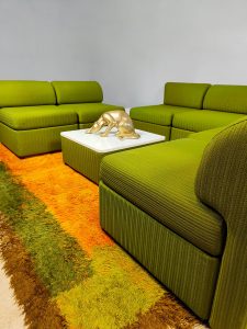 Midcentury Bohemian modular sofa modulaire elementen bank 'Tetris'