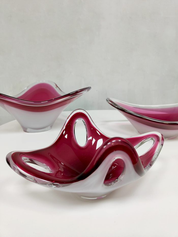 Flygsfors Coquille sculptural glass bowl object Paul Kedelv Bestwelhip