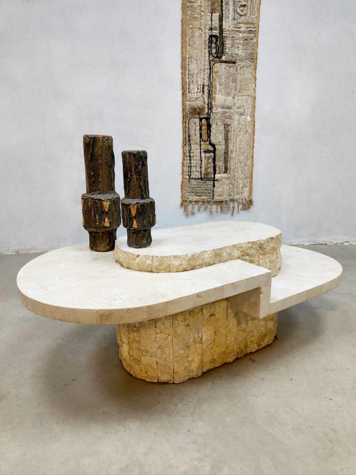 Vintage ‘Mactan stone’ coffee table salontafel Magnussen Ponte Bestwelhip