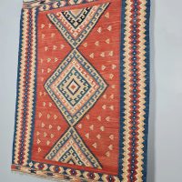 Vintage tapijt kelim rug carpet vloerkleed 'Multi color'