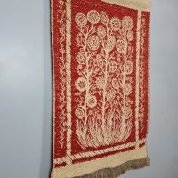 Vintage wool double weaved wall tapestry 'Ethnic spirits'