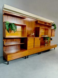 Midcentury Italian design modular wall unit kast bookcase