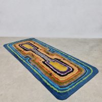Midcentury carpet rug tapestry tapijt vloerkleed 'Psychedelic'