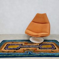 Vintage rug tapestry tapijt vloerkleed 'Psychedelic groove'