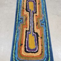 Midcentury carpet rug tapestry tapijt vloerkleed 'Psychedelic'