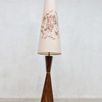 Midcentury Diabolo teak floor lamp vintage 'Birds'