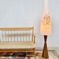 Midcentury design teak floor lamp vintage vloerlamp 'Diabolo'