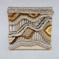 Limited unique Macrame Tapestry rug wall art 'Trio' K.H Kaeppel Tisca Tapisserie
