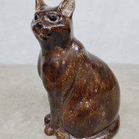 Vintage ceramic cat statue keramiek poes kat decoratie beeld
