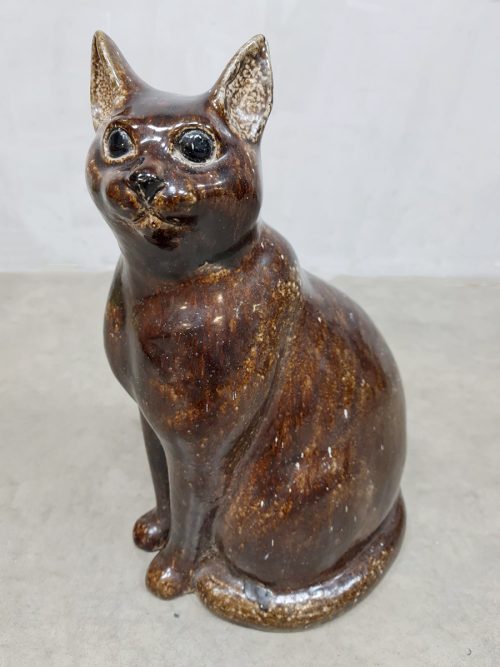 Vintage ceramic cat statue