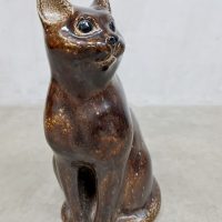 Vintage ceramic cat statue keramiek poes kat decoratie beeld