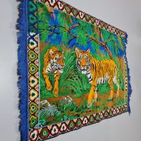 Vintage tapijt Bangle tiger rug carpet tapestry 'Jungle'