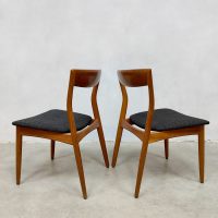 Vintage Danish design dining chairs teak eetkamerstoelen