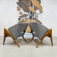 Rare midcentury design lounge chair armchairs lounge fauteuil Z Shapeset sofa armchairs vintage lounge bank fauteuils
