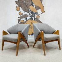 Rare midcentury design lounge chair armchairs lounge fauteuil Z Shapeset sofa armchairs vintage lounge bank fauteuils