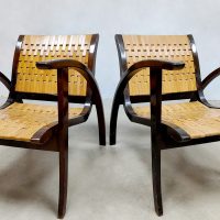 Vintage armchairs lounge stoelen Erich Dieckmann Gelanka Tyskland