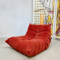 Vintage Togo easy chair 'Burnt orange velvet' lounge Ligne Roset
