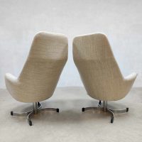 Vintage design swivel armchairs Dahléns Dalum Fåtöljindustri fauteuils Sweden 1960