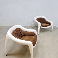 Vintage rare easy chairs Sergio Mazza lounge fauteuil Artemide