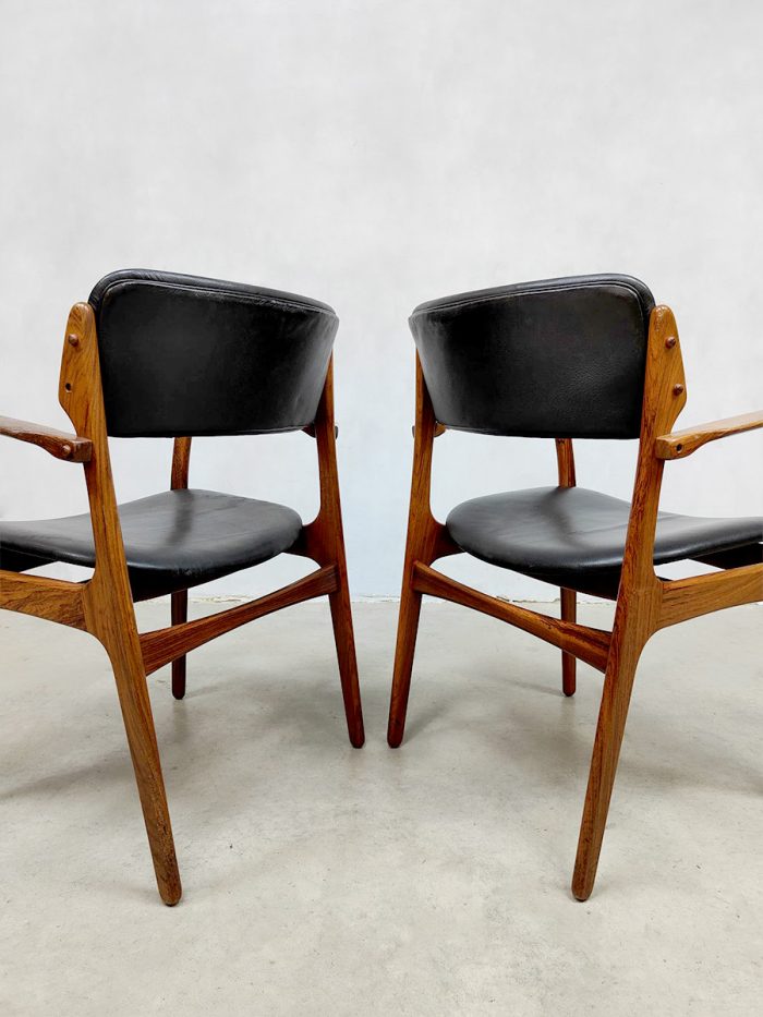 Vintage design dining chairs eetkamerstoelen Erik Buch O.D. Møbler