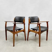 Midcentury Danish design dining chairs eetkamerstoelen Erik Buch Odense Maskinsnedkeri
