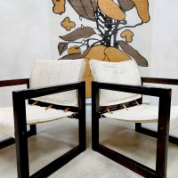 Vintage safari armchairs 'Diana' lounge fauteuils Karin Mobring