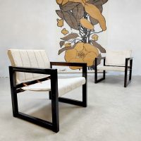 Vintage safari armchairs 'Diana' lounge fauteuils Karin Mobring