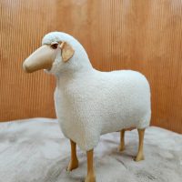 Vintage sheep ottoman foot stool large schaap voetenbank Hans-Peter Krafft