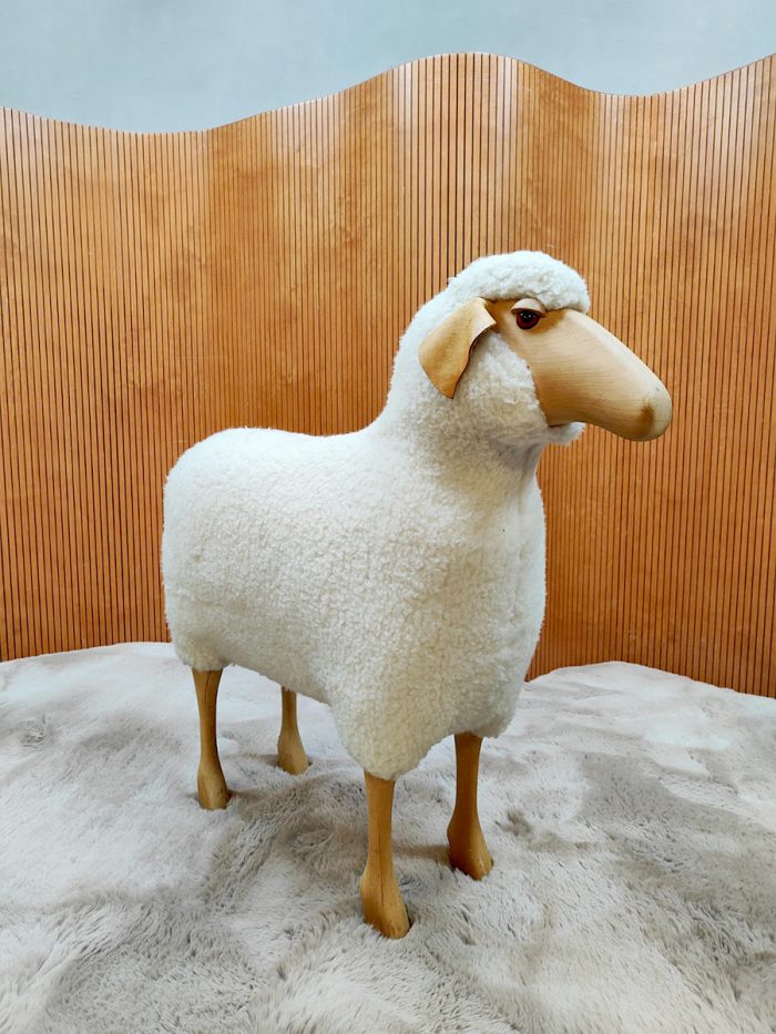 Vintage sheep ottoman foot stool large Hans-Peter Krafft
