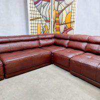 Midcentury sofa modulaire bank cor 70s leather