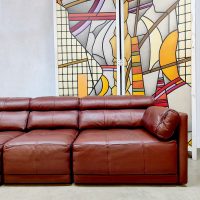 vintage elementen bank leer modulaire lounge sofa leather 70 80