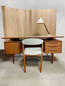 Vintage teak writing desk RT Möbel H. Riestenpatt 1960s