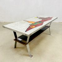 Vintage tile coffee table tegeltafel salontafel Erpe