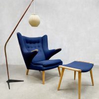 Iconic Danish design Papa bear chair & ottoman lounge Hans J. Wegner