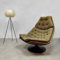 Midcentury Dutch design easy swivel chair F588 draaifauteuil Artifort Geoffrey Harcourt vintage retro