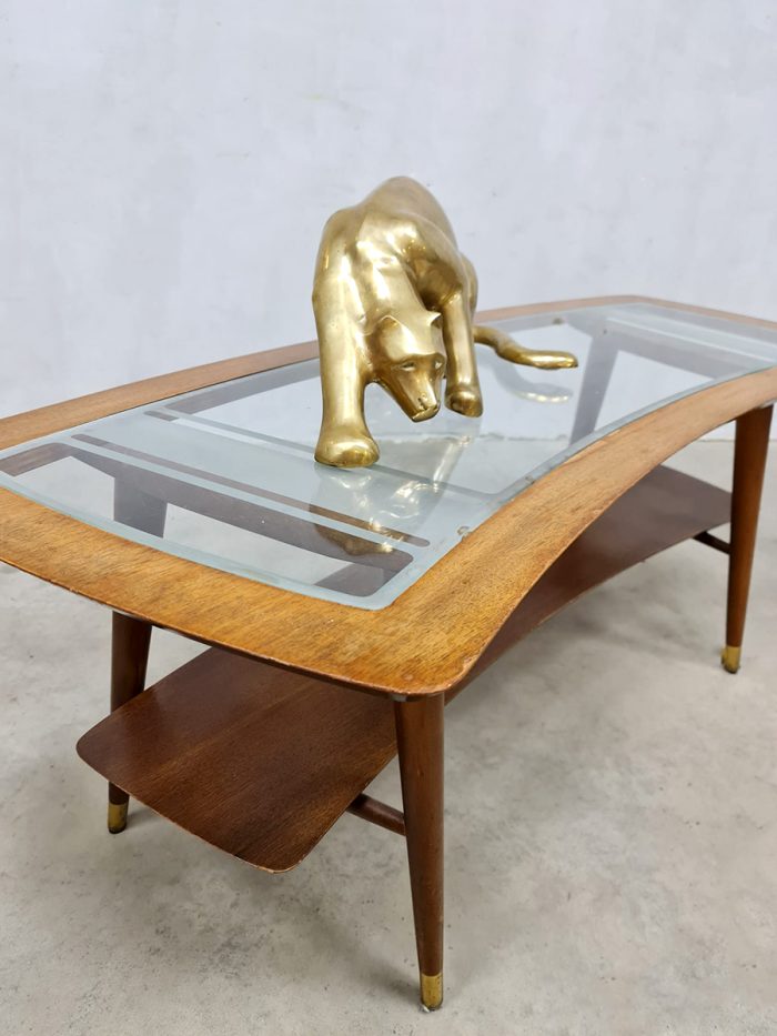 Midcentury Italian design coffee table salontafel Cesare Lacca Bestwelhip