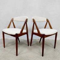 Midcentury design dining chairs eetkamerstoelen Kai Kristiansen Schou Andersen