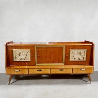 Midcentury design sixties cabinet sideboard dressoir wandkast 'Nature'