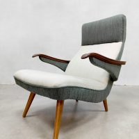 Rare midcentury Scandinavian modern design armchair lounge fauteuil 'Duo tone'