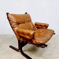 Vintage leather armchair Ingmar Relling lounge chair Westnova