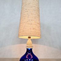 Vintage Italian blue glass vase floor lamp 60s Selenova
