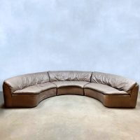 Vintage circular modular leather sofa